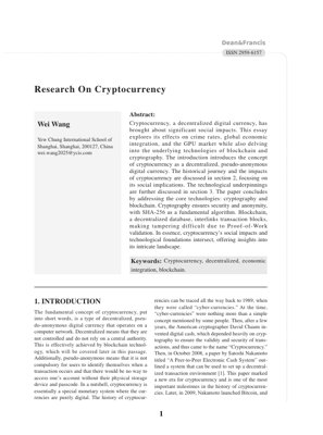 PDF Document Cover - Cryptocurrency Social Impacts and Technological Foundations Analysis