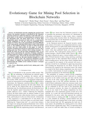 PDF Document Cover - Evolutionary Game for Mining Pool Selection in Blockchain Networks
